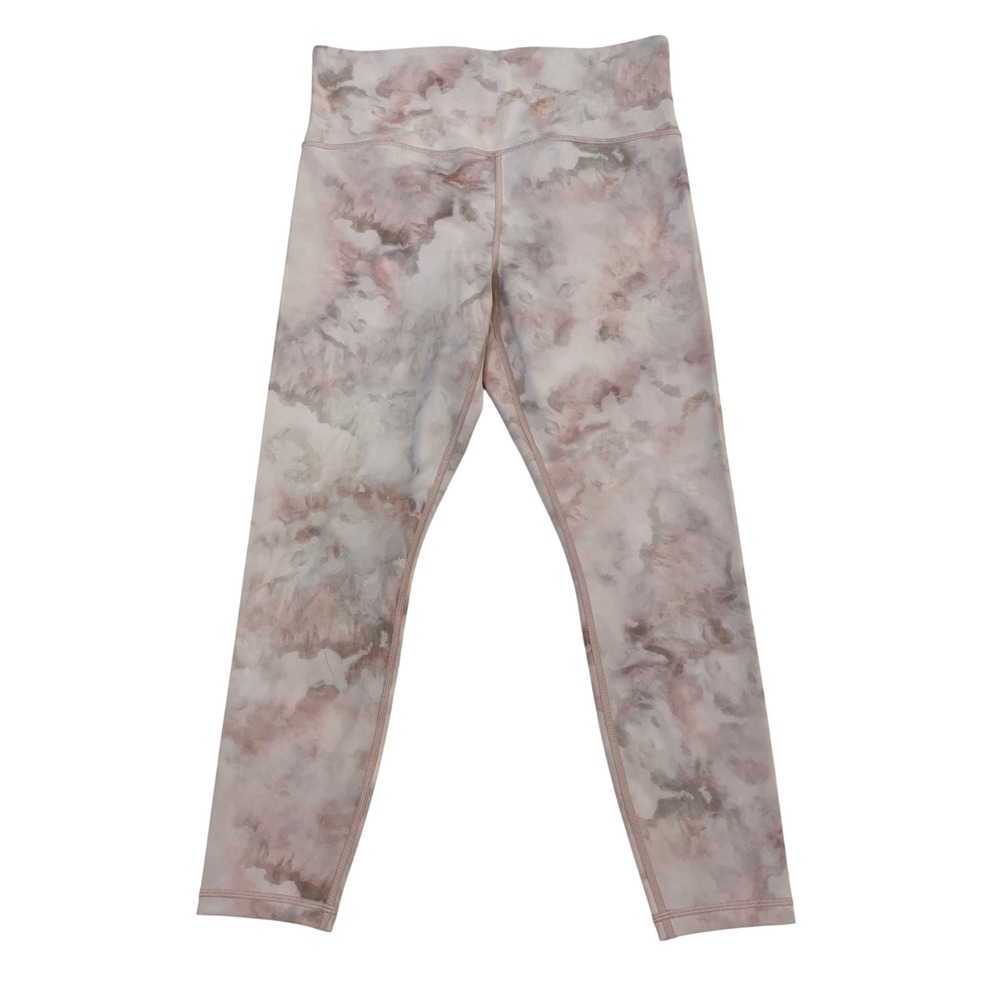 Athleta Elation Snow Dye 7/8 Tight High Rise Leggings Pink Grey Cloud MEDIUM